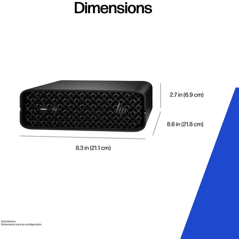 Stacionarus kompiuteris HP Z2 MINI G1I CU7 265K RTX A400 - 16GB 512GB W11P6 WIFI7 NO KB/M