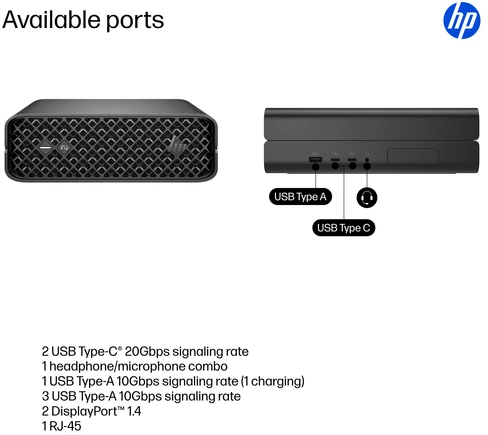 Stacionarus kompiuteris HP Z2 MINI G1I CU7 265K RTX A400 - 16GB 512GB W11P6 WIFI7 NO KB/M