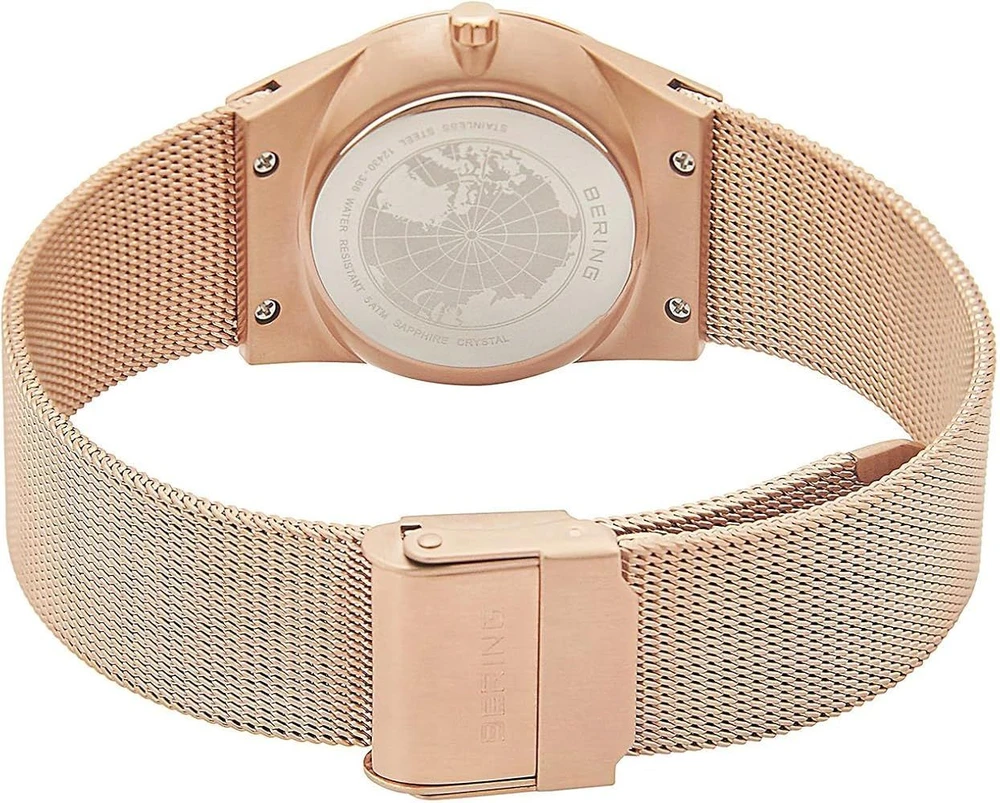 Laikrodis BERING 12430-366. Kwarcowy, Kolor rožinė. Kobieta.