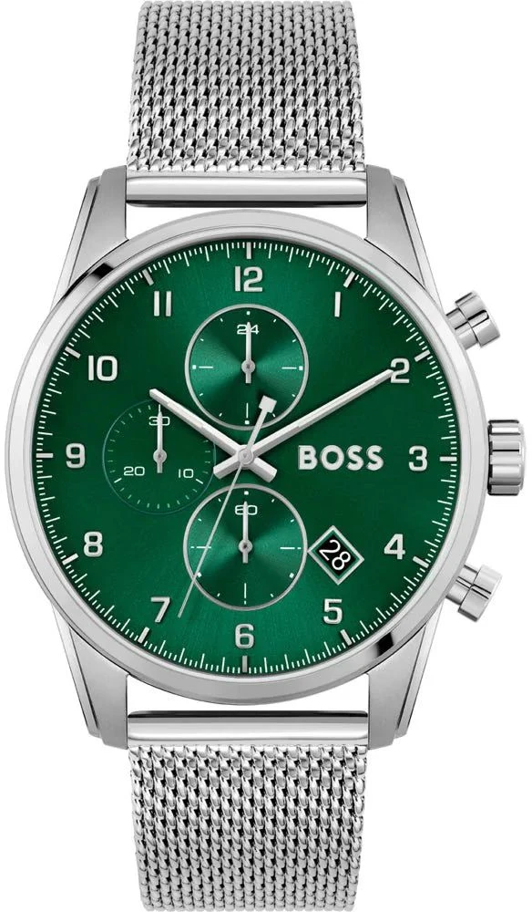 Hugo Boss Laikrodis BOSS 1513938. Kvarcas, Spalva žalia. Žmogus.