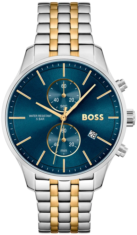 Laikrodis BOSS 1513976. Kvarcas, Spalva mėlyna. Žmogus.