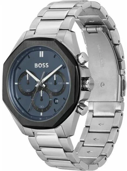 Laikrodis BOSS 1514015. Kvarcas, Spalva mėlyna. Žmogus.