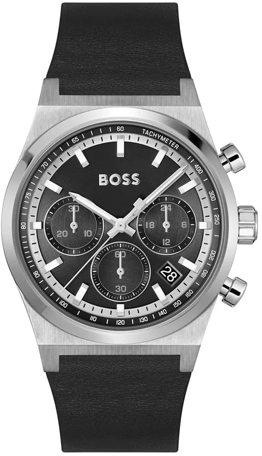 Laikrodis BOSS 1514218. Kvarcinis, juodos spalvos. Vyrams.