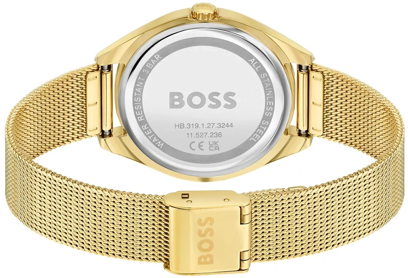 Moteriškas laikrodis BOSS 1502669. Kvarcinis, rutulio spalvos.