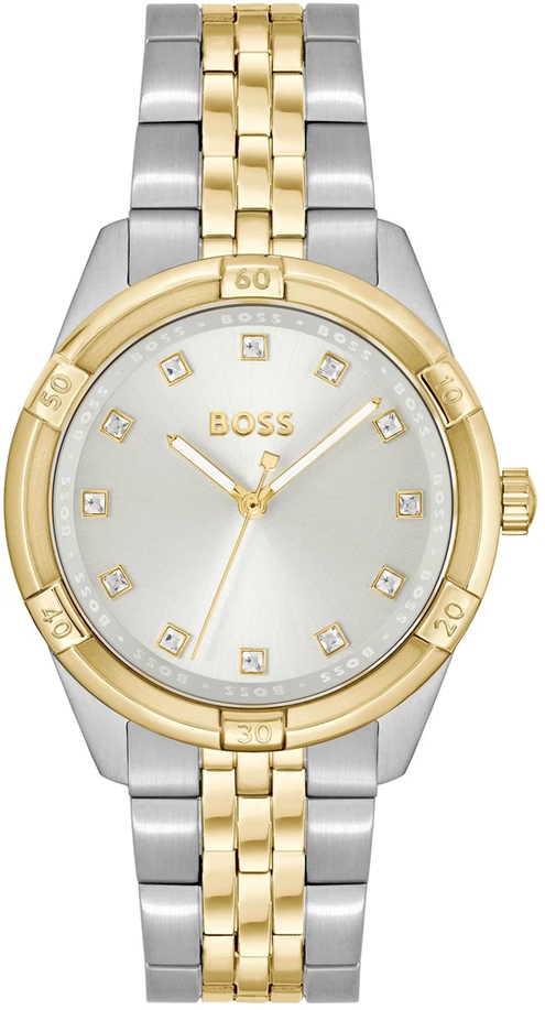 Moteriškas laikrodis BOSS 1502700. Kvarcinis, rutulio spalvos.