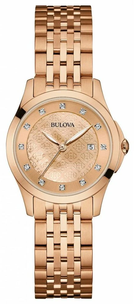 Laikrodis BULOVA 97S112. Kwarcowy, Kolor rožinė. Kobieta.