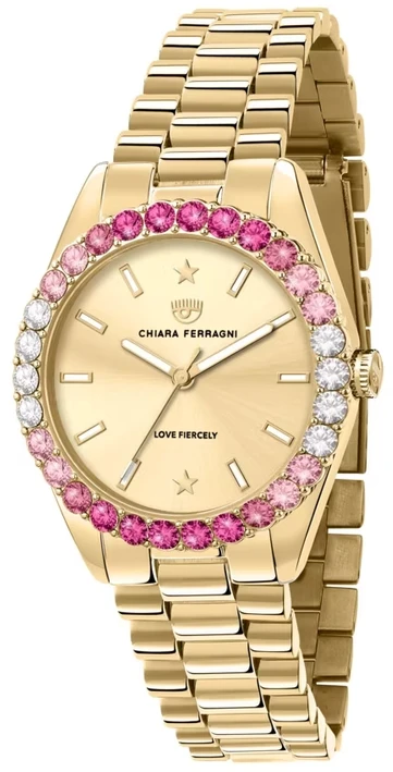 Laikrodis CHIARA FERRAGNI R1953100501. Kwarcowy, Kolor auksinė. Kobieta.