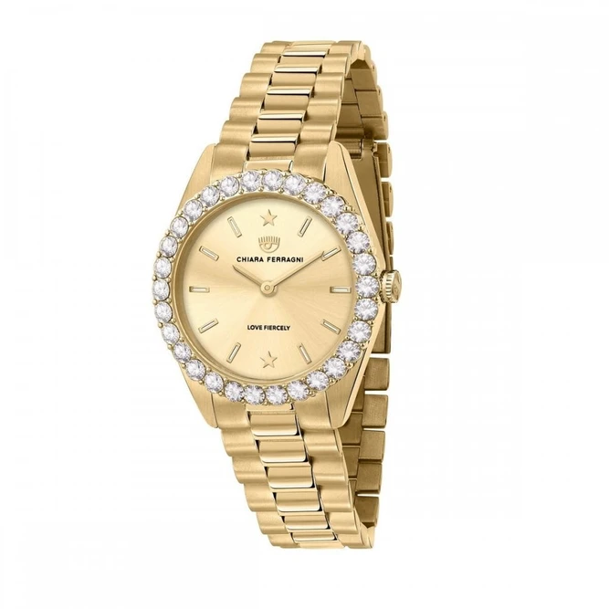 Laikrodis CHIARA FERRAGNI R1953100509. Kwarcowy, Kolor auksinė. Kobieta.