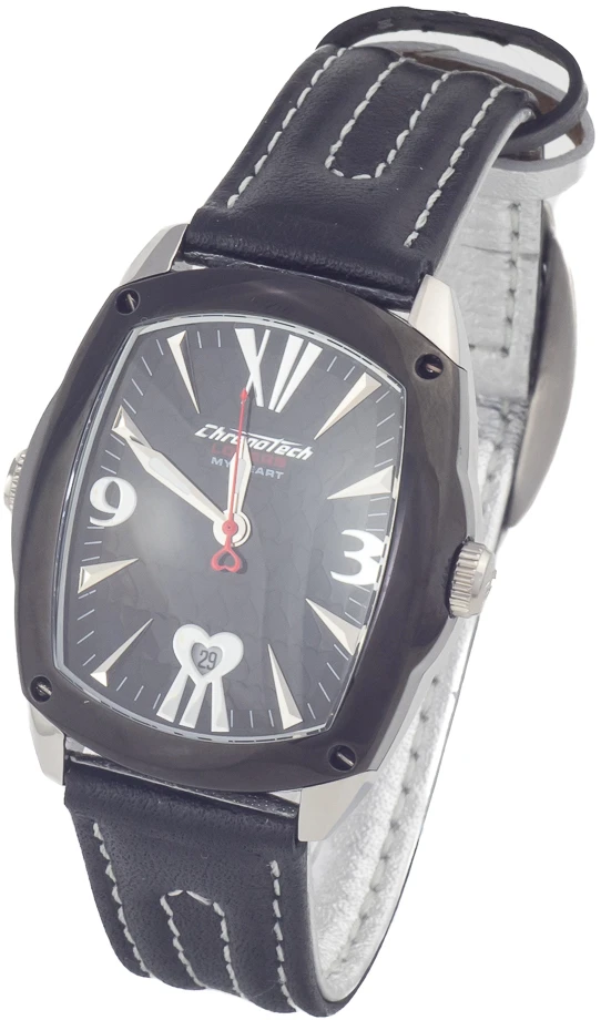 Laikrodis CHRONOTECH CT7696L-12. Kwarcowy, Kolor juoda. Unisex.