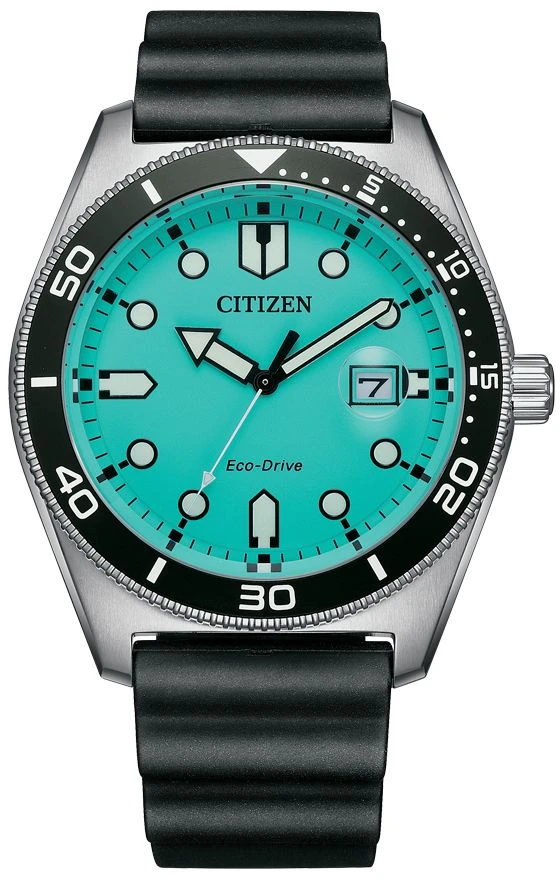 Laikrodis CITIZEN AW1760-14X. Kwarcowy solarny, Kolor žalia. Mężczyzna.