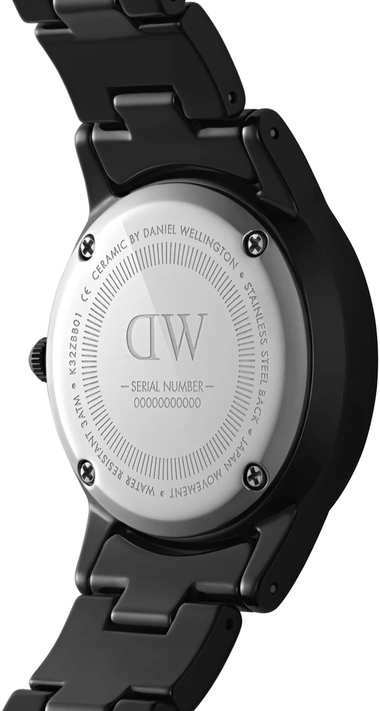 Laikrodis DANIEL WELLINGTON DW00100414. Kvarcas, Juoda Spalva. Moteris.
