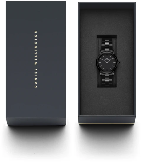 Laikrodis DANIEL WELLINGTON DW00100415. Kvarcas, Juoda Spalva. Moteris.