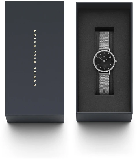 Laikrodis DANIEL WELLINGTON DW00100661. Kvarcas, Juoda Spalva. Moteris.
