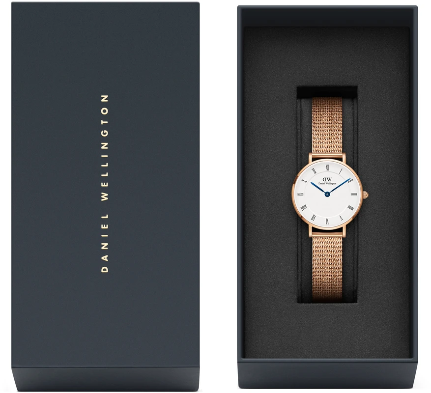 Moteriškas laikrodis DANIEL WELLINGTON DW00100681. Kvarcinis, spalvotas FLOCK.