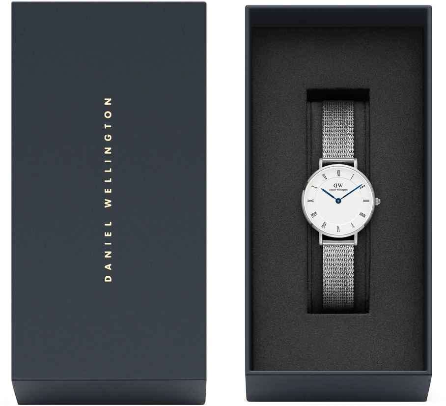 Moteriškas laikrodis DANIEL WELLINGTON DW00100684. Kvarcinis, spalvotas FLOCK.