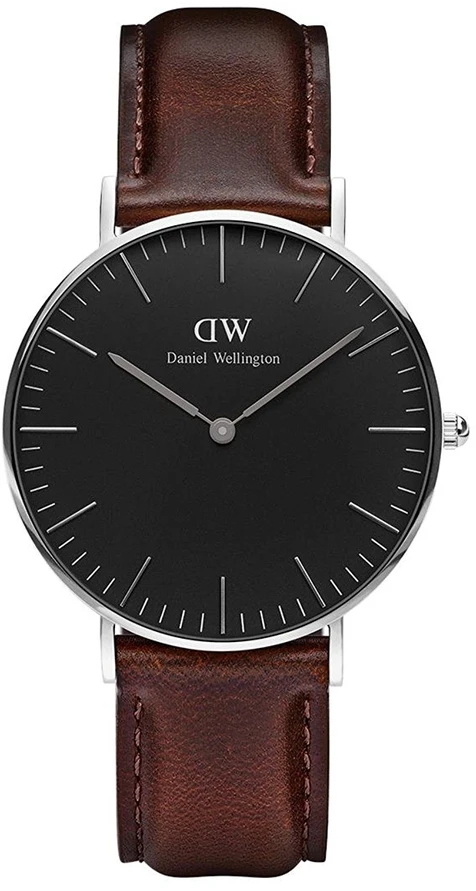 Laikrodis DANIEL WELLINGTON DW00100143. Kvarcas, Juoda Spalva. Moteris.