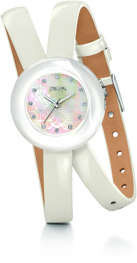 Laikrodis FOLLI FOLLIE WF13F030SSW. Kwarcowy, Kolor balta. Kobieta.