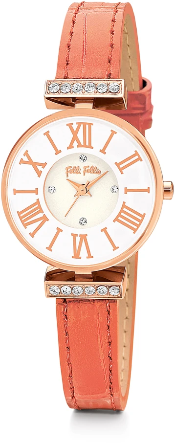 Laikrodis FOLLI FOLLIE WF13B014SSW. Kwarcowy, Kolor balta. Kobieta.