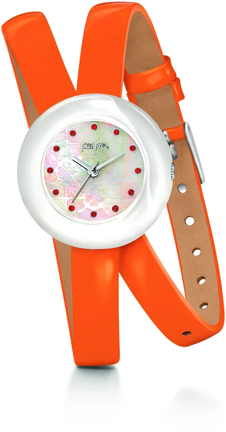 Laikrodis FOLLI FOLLIE WF13F030SSO. Kwarcowy, Kolor balta. Kobieta.