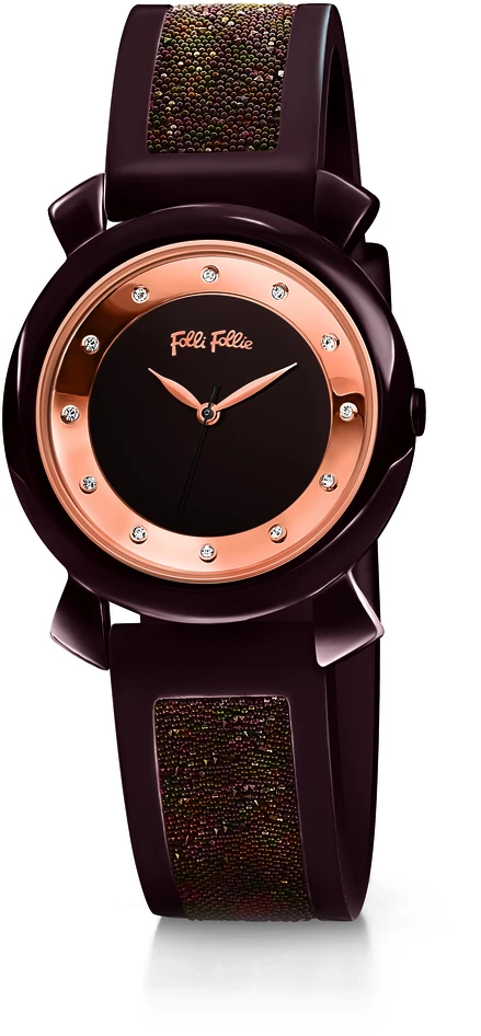 Laikrodis FOLLI FOLLIE WF15R013ZSB. Kwarcowy, Kolor ruda. Kobieta.