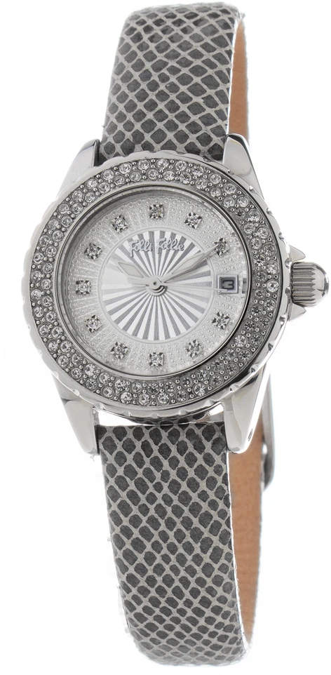 Laikrodis FOLLI FOLLIE WF1A006ST. Kwarcowy, Kolor balta. Kobieta.