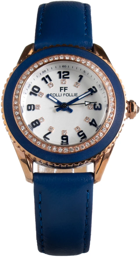 Laikrodis FOLLI FOLLIE WF1B032SSU. Kwarcowy, Kolor balta. Kobieta.