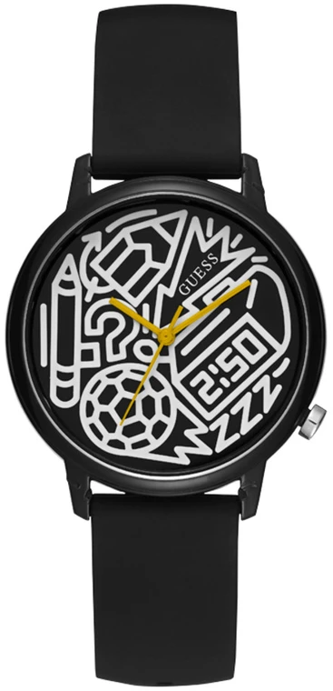Laikrodis GUESS V0023M8. Kwarcowy, Kolor juoda. Kobieta.
