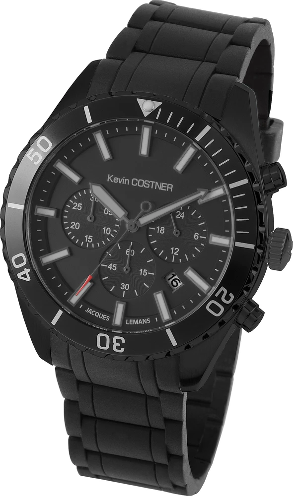 Laikrodis JACQUES LEMANS KC-104B. Kwarcowy, Kolor juoda. Unisex.