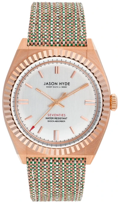 Laikrodis JASON HYDE JH10006. Kwarcowy, Kolor sidabrinė. Mężczyzna.