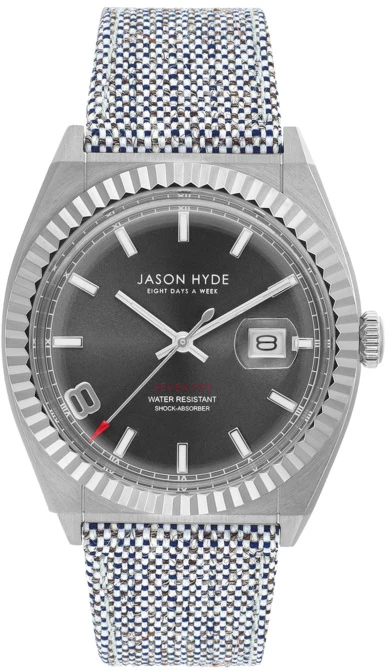 Laikrodis JASON HYDE JH30001. Kwarcowy, Kolor sidabrinė. Mężczyzna.