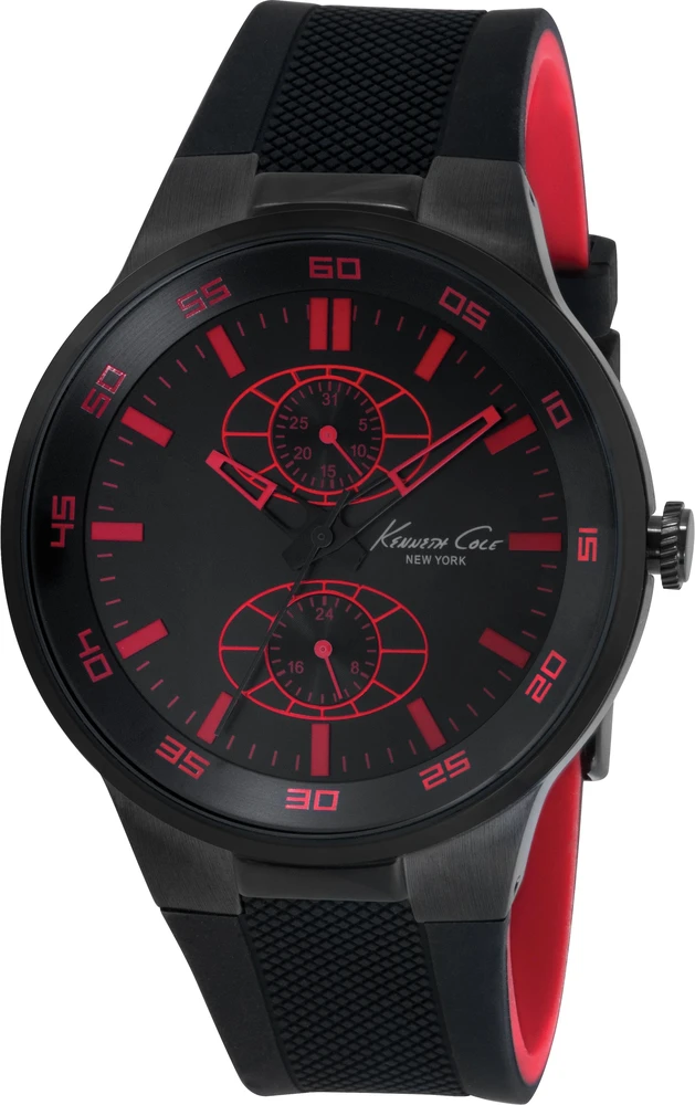 Laikrodis KENNETH COLE IKC8033. Kwarcowy, Kolor juoda. Mężczyzna.
