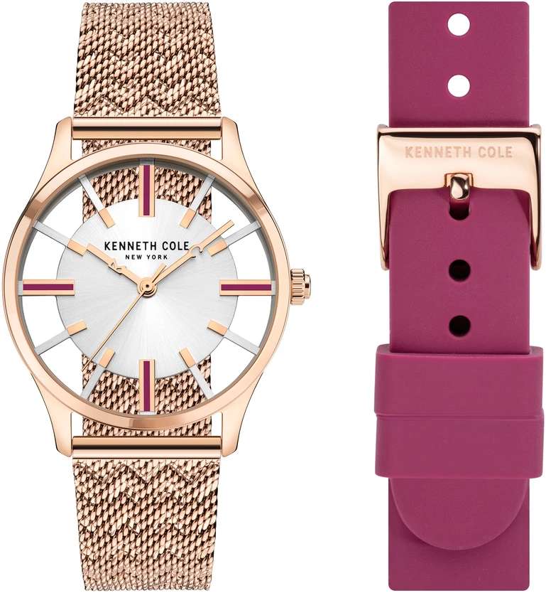 Laikrodis KENNETH COLE KCWLG2124002. Kwarcowy, Kolor pilka. Kobieta.