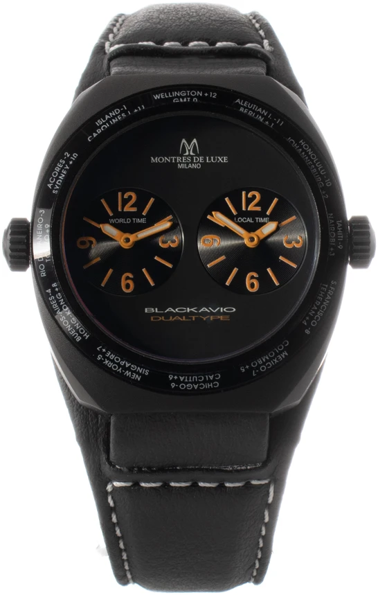 Laikrodis MONTRES DE LUXE 09BK-3002. Kwarcowy, Kolor juoda. Unisex.