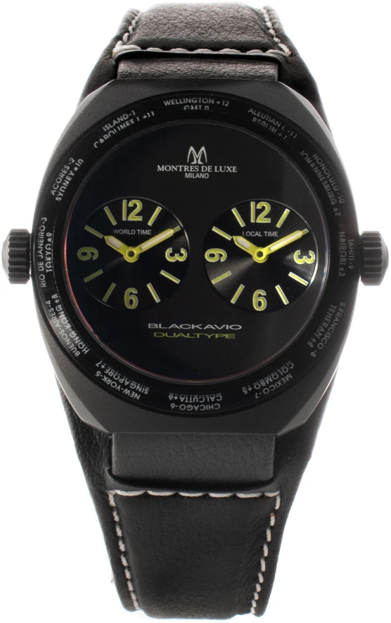 Laikrodis MONTRES DE LUXE 09BK-3003. Kwarcowy, Kolor juoda. Unisex.