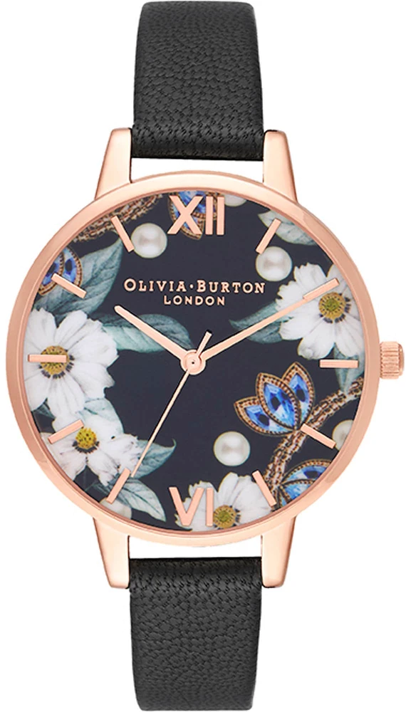 Laikrodis OLIVIA BURTON OB16GSET24. Kvarcas, Juoda Spalva. Moteris.
