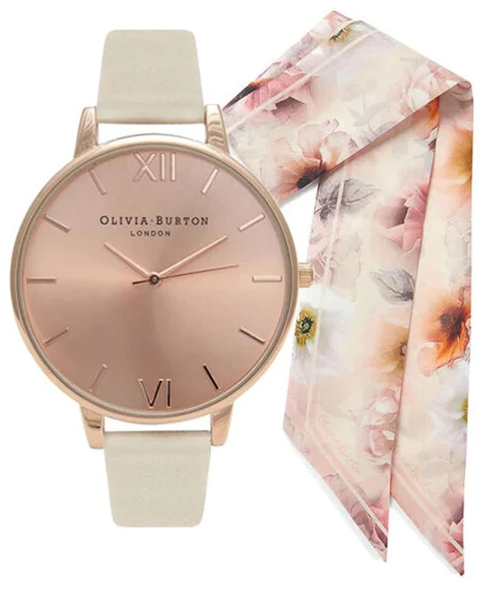 Laikrodis OLIVIA BURTON OBGSET51. Kwarcowy, Kolor rožinė. Kobieta.