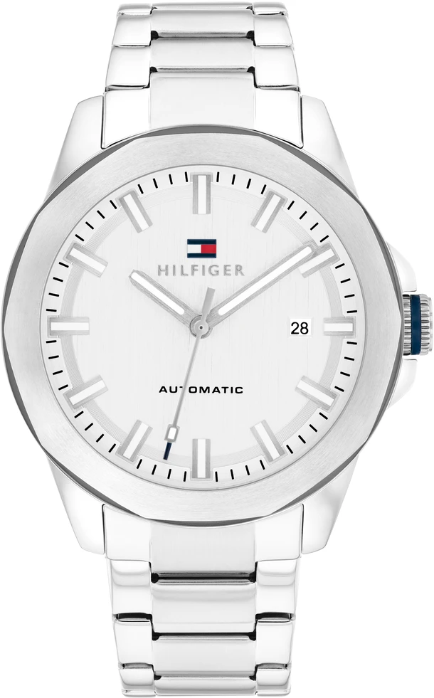 Laikrodis TOMMY HILFIGER 1710695. Automatinis, Balta Spalv. Vyriški.