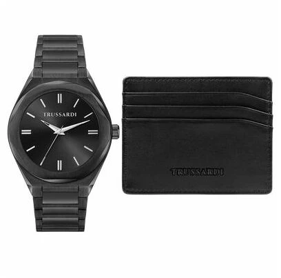 Laikrodis TRUSSARDI R2453156007. Kvarcas, Juoda Spalva. Vyriški.