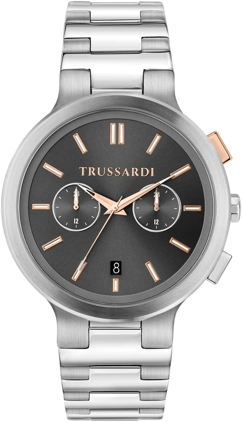 Laikrodis TRUSSARDI R2453164005. Kwarcowy, Kolor pilka. Mężczyzna.