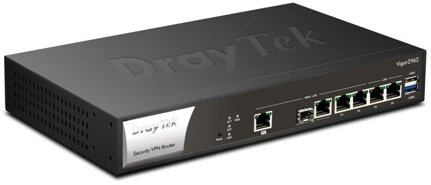 Maršrutizatorius DrayTek Vigor 2962 2.5 Gigabit Ethernet Juodas, Baltas