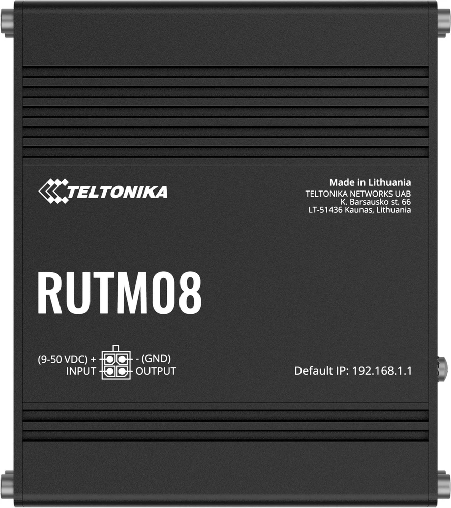 Pramoninis maršrutizatorius Teltonika RUTM08 su 4 GbE prievadais