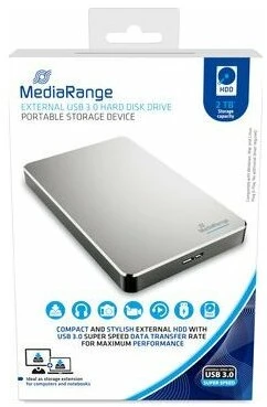 Kietasis diskas Mediarange 2TB 2.5'' USB 3.0 išorinė kietojo disko laikmena (MR997)