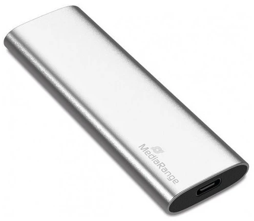 Kietasis diskas MediaRange SSD 960GB USB Typ-C extern MR1103 sidabrinis