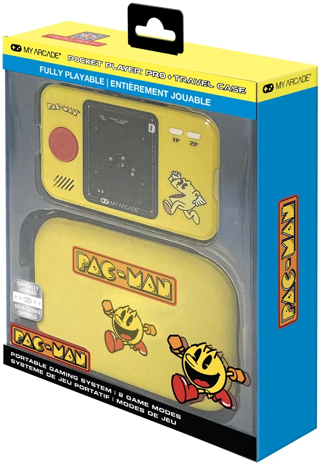 MY ARCADE My Mano žaidimų automatas – „Pac-Man“ kišeninis grotuvas + nešiojimo dėklas