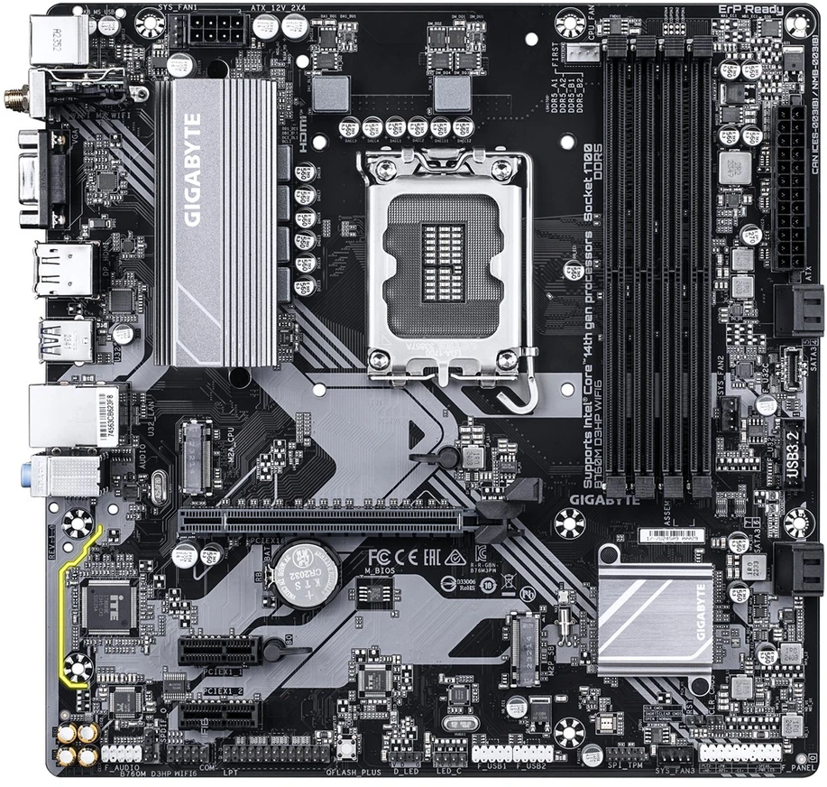 pagrindinė plokštė Gigabyte B760M D3HP WIFI6