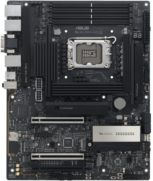 ASUS Pro WS Z890-ACE SE pagrindinė plokštė, LGA 1851 lizdas, Intel Z890, ATX, DDR5