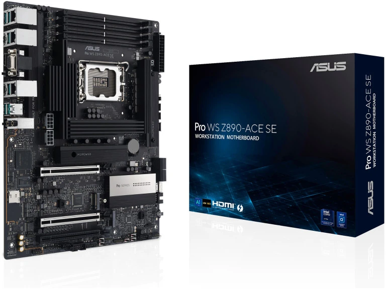 ASUS Pro WS Z890-ACE SE pagrindinė plokštė, LGA 1851 lizdas, Intel Z890, ATX, DDR5