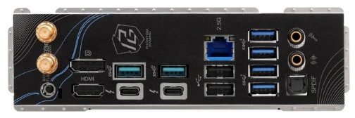 Pagrindinė plokštė ASROCK MB Desktop Z890 Riptide Wi-Fi S1851, 4x DDR5, 1x PCIe 5.0 x16, 1x PCIe 4.0 x16, 1x PCIe 3.0 x1, 1x Blazing M.2, 4x Hyper M.2, 8x USB-6x3, 8x USB-6x3 USB 2.0, Killer E3100 2,5 GB, 802.11be Wi-Fi 7 + Bluetooth, 1x HDMI, 1x DP 1.4, ATX