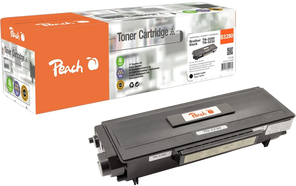 Peach toneris Brother TN-3230/3280 juodas perdirbtas