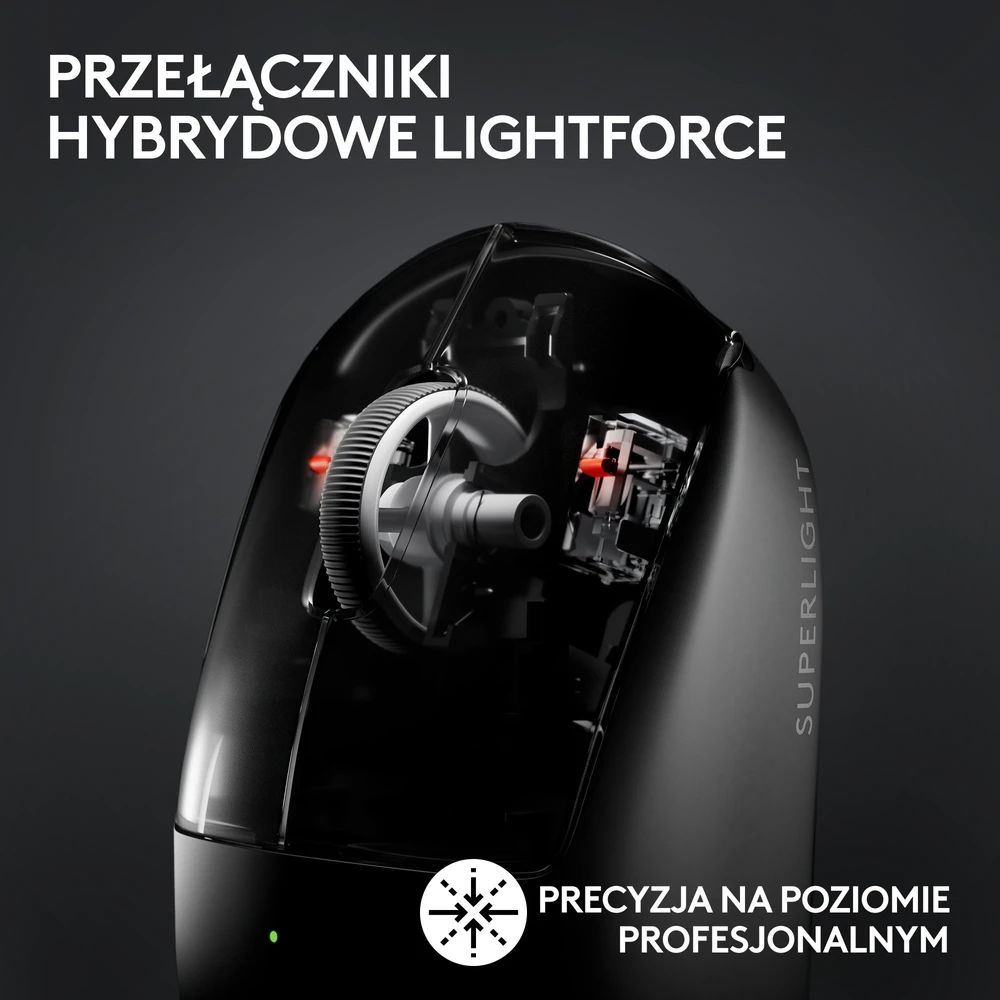 Pelė USB belaidė PRO X SUPERLIGHT/Juodas 910-006631 LOGITECH